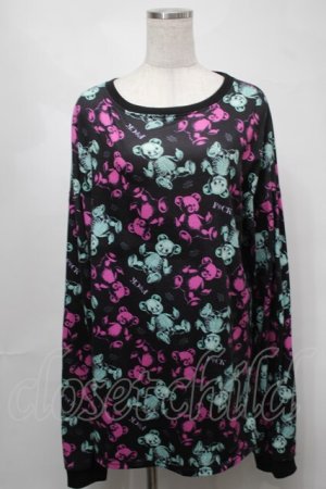 画像: Drug Honey / スケルトンテディカットソー  黒 S-25-08-21-038-PU-TO-AS-ZS