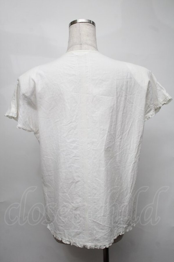 画像2: PINK HOUSE / 半袖ローンブラウス  白 S-25-08-21-004-LO-BL-HR-ZT503 (2)