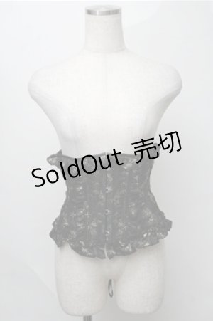 画像: EXCENTRIQUE /  ジャガードコルセット  黒 S-25-08-22-1001-EL-JA-AS-ZS
