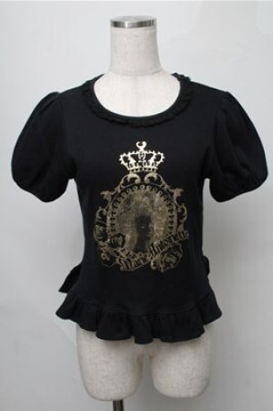 画像: BABY,THE STARS SHINE BRIGHT / マリー・アントワネットTシャツ  黒 S-25-08-22-1016-BA-OP-HR-ZS