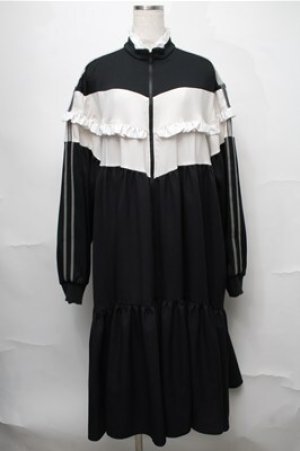 画像: HEIHEI / ジャージワンピース  黒 S-25-08-22-1018-PU-OP-AS-ZS