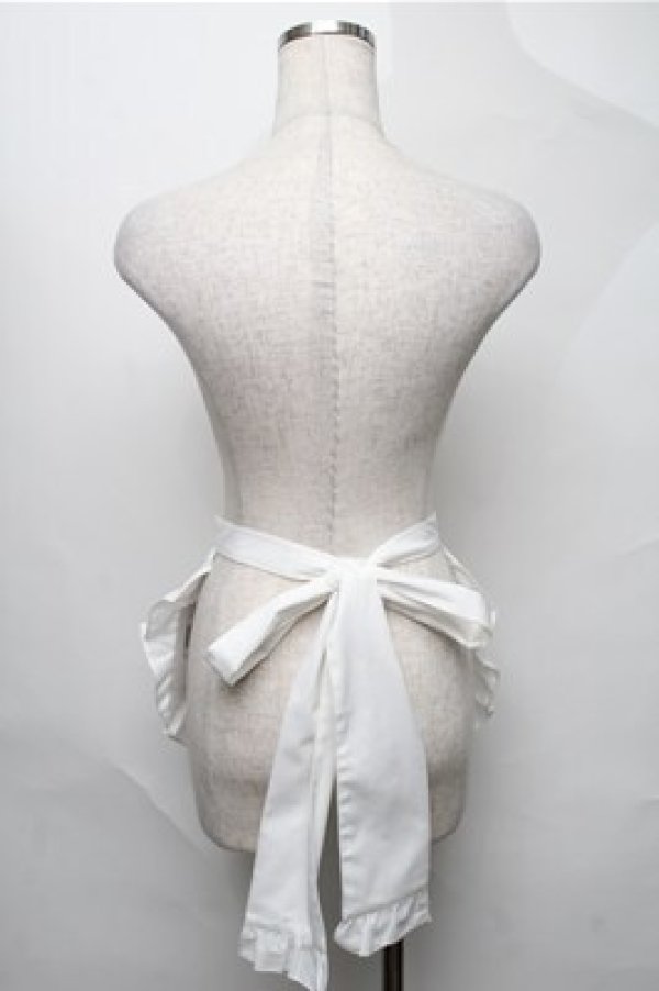 画像2: axes femme kawaii / mikkoコラボ刺繍エプロン  白 S-25-08-22-1002-AX-SK-AS-ZS (2)