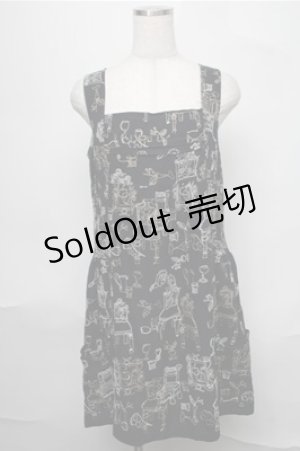 画像: Jane Marple Dans Le Salon / 刺繍ワンピース  黒 S-25-08-25-051-JM-OP-AS-ZS