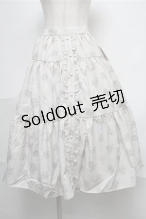 画像: m petit by misako / MSKハナガラリバーシブルボリュームスカート S オフ S-25-08-25-053-LO-SK-AS-ZS