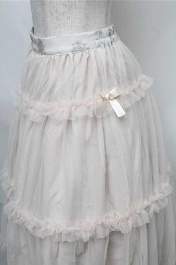 画像4: m petit by misako / MSKハナガラリバーシブルボリュームスカート S オフ S-25-08-25-053-LO-SK-AS-ZS (4)