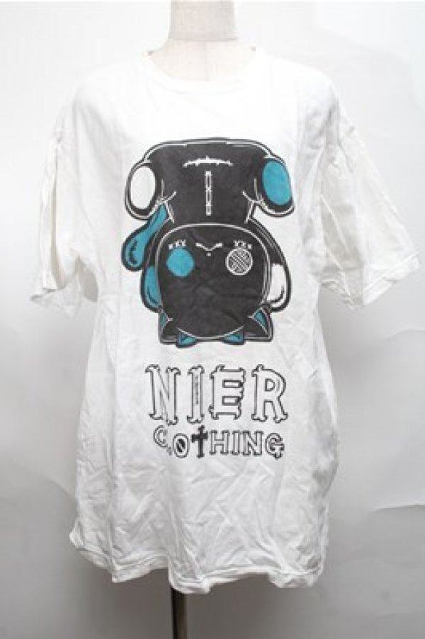 画像1: NieR Clothing / プリントTシャツ  白 S-25-08-25-009-PU-TO-HR-ZT354 (1)
