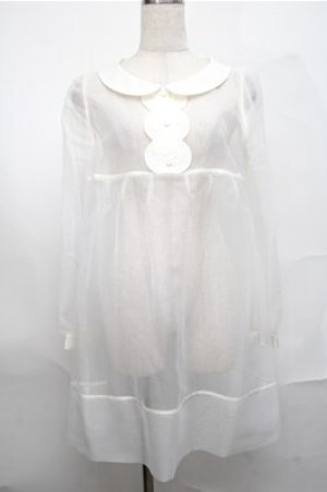 画像: Katie / スカラップチュールワンピース  白 S-25-08-25-002-LO-OP-AS-ZS