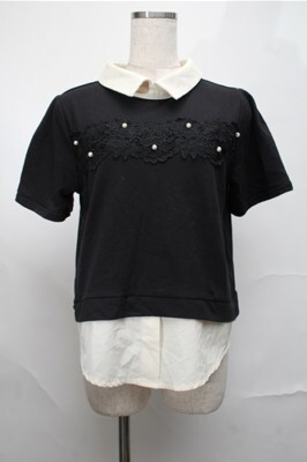 画像1: axes femme / トップス  黒 S-25-08-25-017-AX-TO-AS-ZS (1)