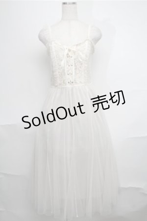 画像: axes femme / レース重ねキャミワンピース  オフ S-25-08-25-027-AX-OP-AS-ZS