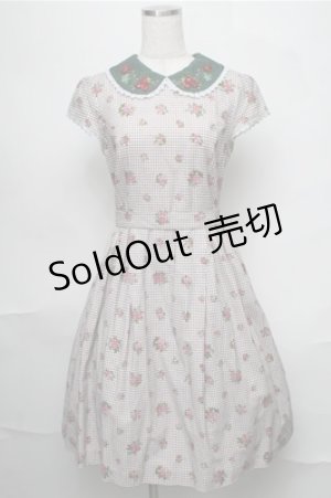 画像: Jane Marple / ローズブーケワンピース  ピンクｘグリーン S-25-08-25-037-JM-OP-AS-ZI