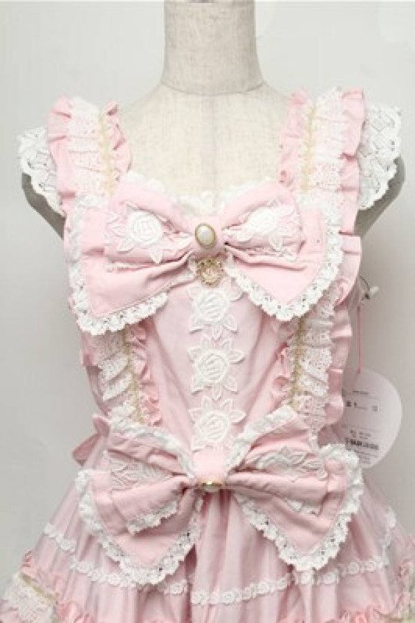 画像3: BABY,THE STARS SHINE BRIGHT / Rose Lace Rococoジャンパースカート  ピンク S-25-08-25-039-BA-OP-AS-ZS (3)