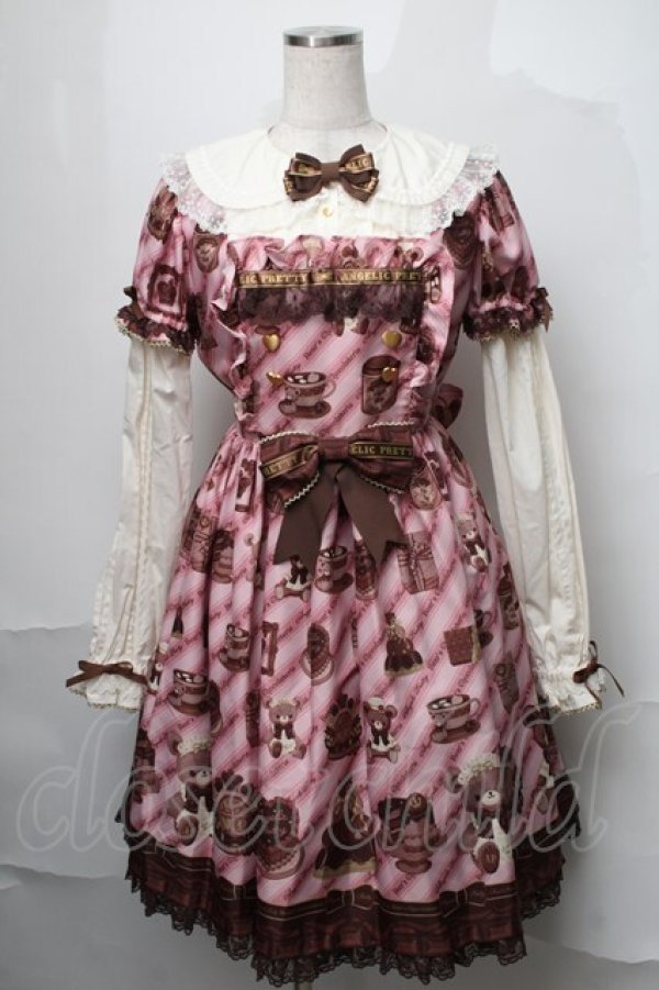 Angelic Pretty / Bear's Chocolaterieワンピース ピンク S-25
