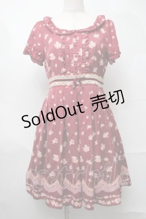 画像: LODISPOTTO / 花柄ワンピース  ワイン S-25-08-26-053-LO-OP-HR-ZS