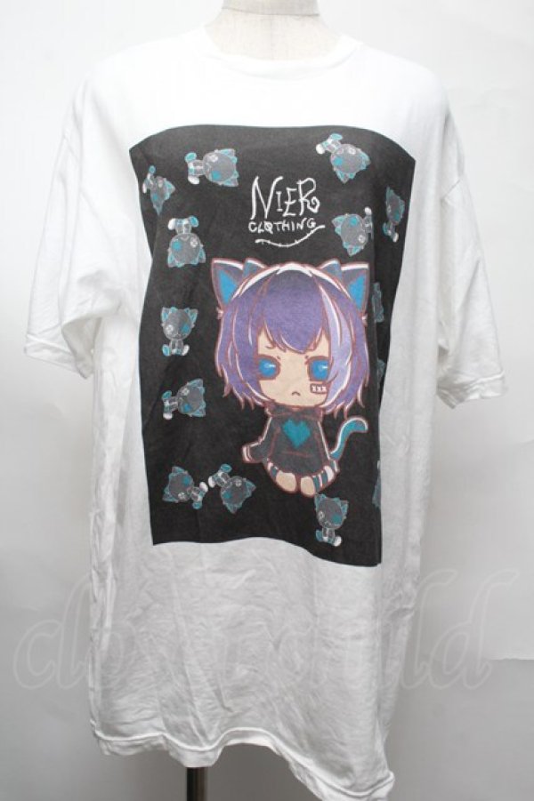 画像1: NieR Clothing / プリントTシャツ  白 S-25-08-26-011-PU-TO-HR-ZT355 (1)