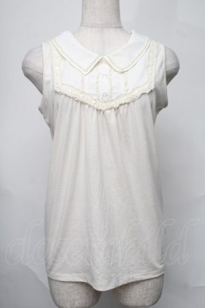 画像: axes femme / パール付きノースリーブカットソー   S-25-08-26-019-AX-TO-HR-ZS