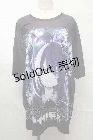 画像: NieR Clothing / 転写Tシャツ  黒 S-25-08-26-030-PU-TS-HR-ZY