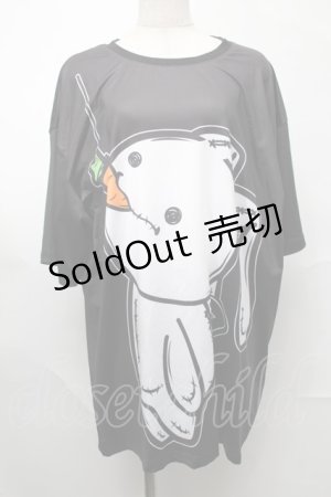 画像: NieR Clothing / 転写Tシャツ  黒 S-25-08-26-032-PU-TS-HR-ZY