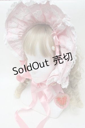 画像: BABY,THE STARS SHINE BRIGHT / Rose Lace Rococoボンネット  ピンク S-25-08-26-005-BA-AC-AS-ZS