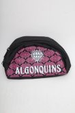 画像1: ALGONQUINS / ポーチ  黒Ｘピンク S-25-08-27-001-AL-ZA-HR-ZTK025 (1)