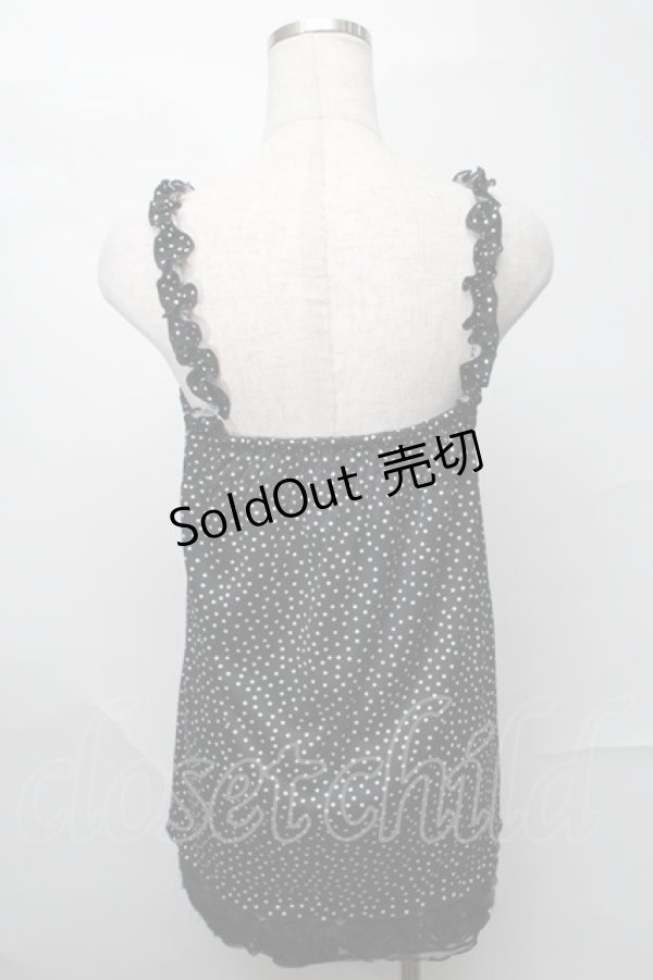 画像2: axes femme /  ドットキャミソール  黒ｘ白 S-25-08-27-037-AX-TO-ET-ZS (2)