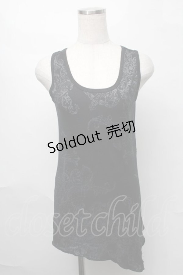 画像1: ALGONQUINS / プリントタンクトップ  黒 S-25-08-27-038-AL-TO-HR-ZS (1)