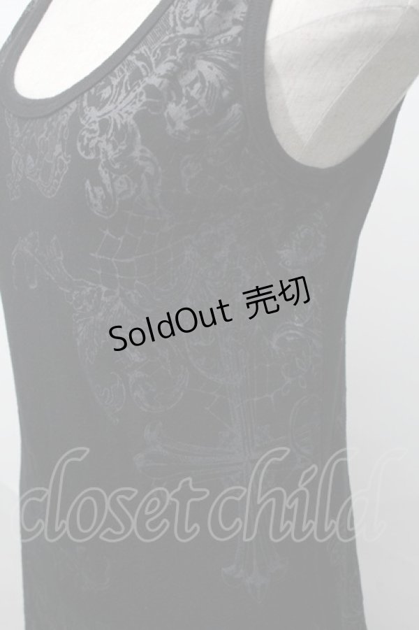 画像3: ALGONQUINS / プリントタンクトップ  黒 S-25-08-27-038-AL-TO-HR-ZS (3)