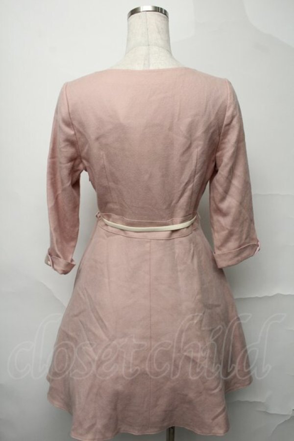 画像2: LODISPOTTO / ベルト付きワンピース  ピンク S-25-08-27-048-LO-SK-HR-ZT329 (2)