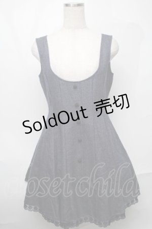 画像: LODISPOTTO / ストレッチデニムジャンパースカート  ブルー S-25-08-27-055-LO-OP-HR-ZS