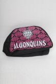 画像2: ALGONQUINS / ポーチ  黒Ｘピンク S-25-08-27-001-AL-ZA-HR-ZTK025 (2)