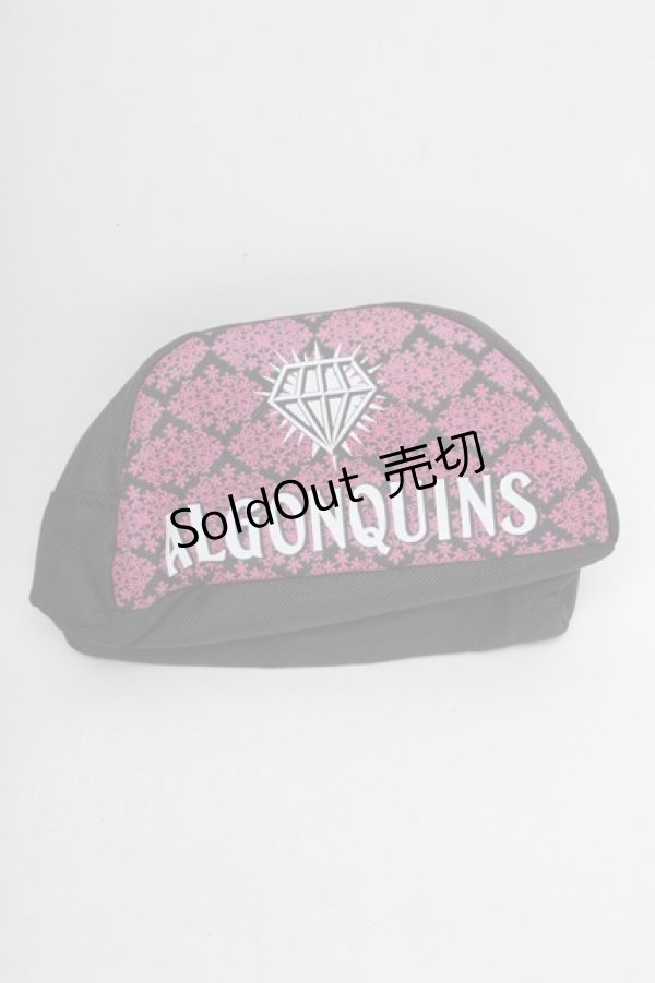 画像2: ALGONQUINS / ポーチ  黒Ｘピンク S-25-08-27-001-AL-ZA-HR-ZT-K025 (2)