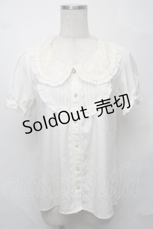 画像: Amavel / レース襟ブラウス  オフ S-25-08-27-008-CA-BL-AS-ZS