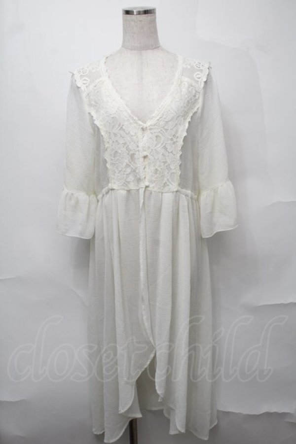 画像1: axes femme / 袖ドロストガウン M 生成り S-25-08-27-012-AX-TO-SZ-ZS (1)