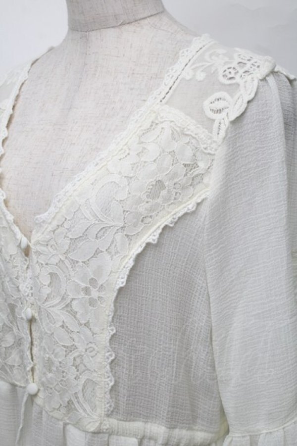 画像3: axes femme / 袖ドロストガウン M 生成り S-25-08-27-012-AX-TO-SZ-ZS (3)