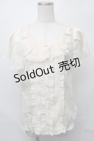 画像: axes femme / レースフリルブラウス   S-25-08-27-018-AX-BL-AS-ZS