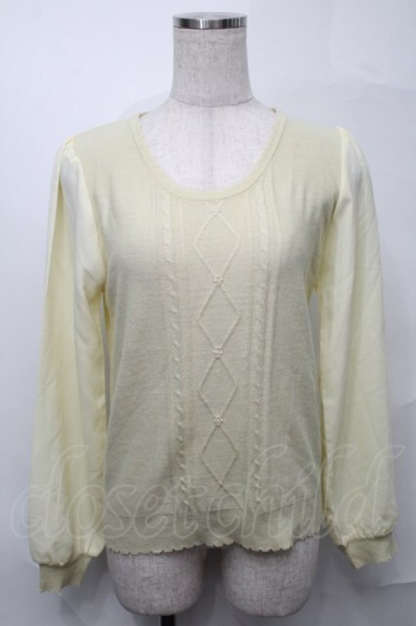 画像1: axes femme / トップス  イエロー S-25-08-27-021-AX-TO-AS-ZS (1)