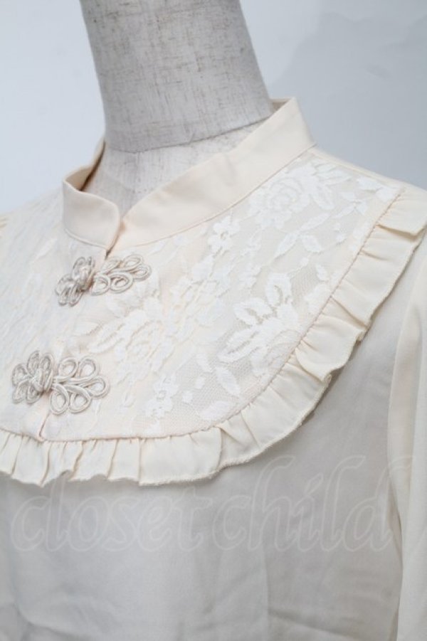 画像3: axes femme kawaii / チャイナシフォンブラウス M オフ S-25-08-27-024-AX-TO-AS-ZT522 (3)