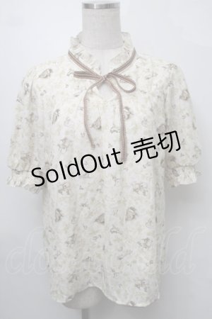 画像: axes femme POETIQUE / ディズニーバンビ/ブラウス  ベージュ S-25-08-27-026-AX-BL-HR-ZS