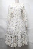 画像1: Aurora Borealis 北端晨曦（海外ブランド） / 花柄コットンレースワンピース  白 S-25-08-28-040-LO-OP-HR-ZT234 (1)