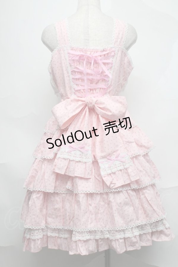 画像2: AND ROMEO / さくらんぼジャンパースカート  ピンク S-25-08-28-045-LO-OP-HR-ZT281 (2)