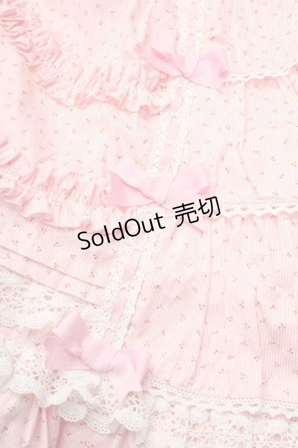 画像3: AND ROMEO / さくらんぼジャンパースカート  ピンク S-25-08-28-045-LO-OP-HR-ZT281 (3)