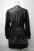画像2: NieR Clothing / フェイクレザーワンピース  黒 S-25-08-28-047-PU-OP-HR-ZY (2)