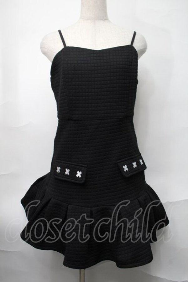 画像1: NieR Clothing / キャミワンピース  黒 S-25-08-28-048-PU-OP-HR-ZY (1)