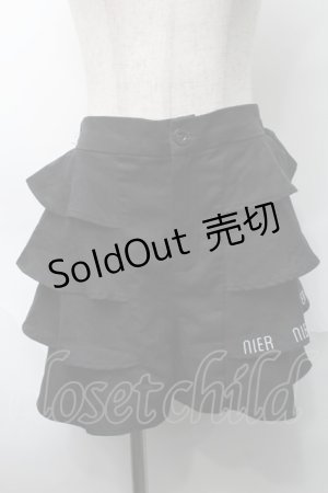 画像: NieR Clothing / ティアードスカート  黒 S-25-08-28-053-PU-SK-HR-ZS