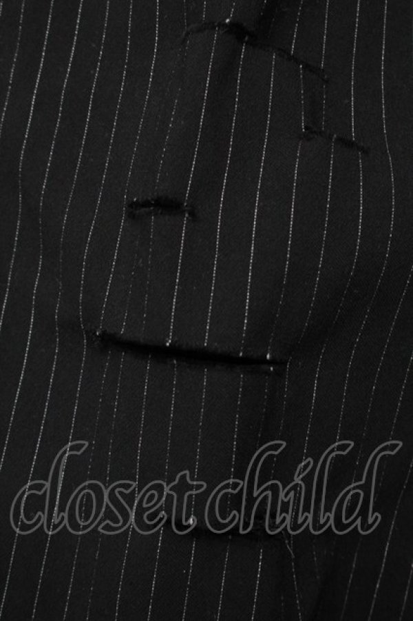 画像4: NieR / ストライプスキニーパンツ  黒 S-25-08-28-054-EL-PA-HR-ZT266 (4)