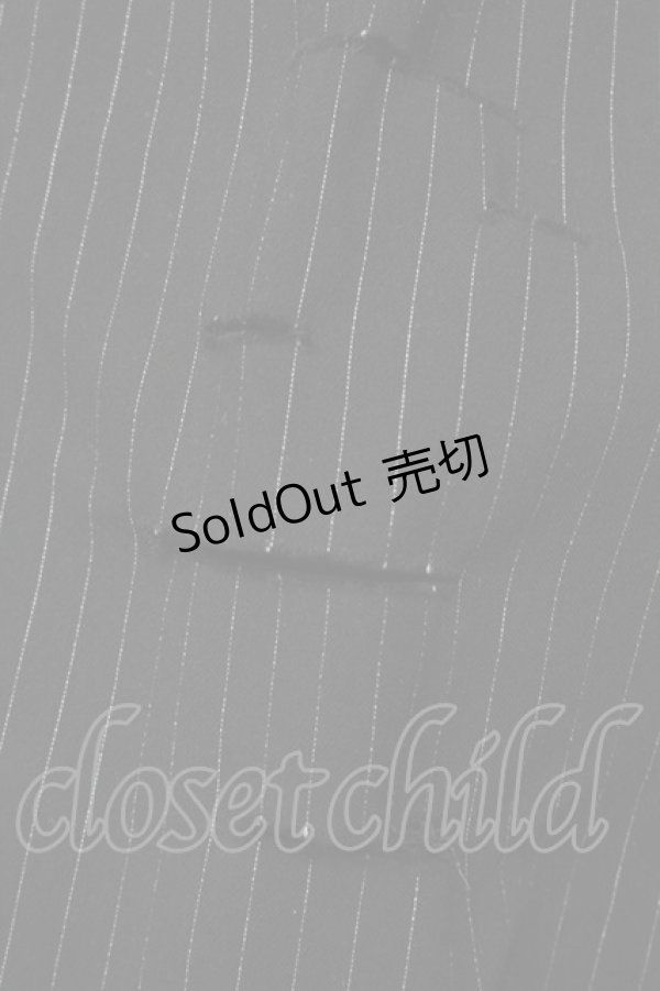 画像4: NieR / ストライプスキニーパンツ  黒 S-25-08-28-054-EL-PA-HR-ZT266 (4)