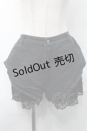 画像: NieR Clothing / レース切替パンツ  黒 S-25-08-28-055-PU-PA-HR-ZY