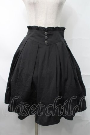 画像: NieR Clothing / 刺繍フレアスカート  黒 S-25-08-28-056-PU-SK-HR-ZS