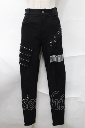 画像: NieR Clothing / スキニーパンツ  黒 S-25-08-28-057-PU-PA-HR-ZS