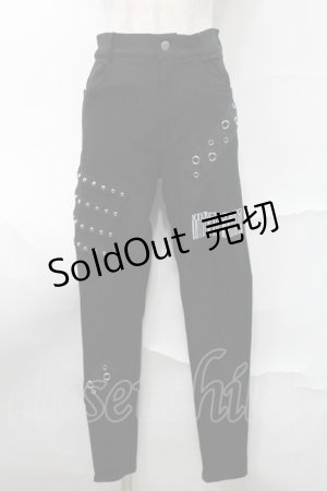 画像: NieR Clothing / スキニーパンツ  黒 S-25-08-28-057-PU-PA-HR-ZY