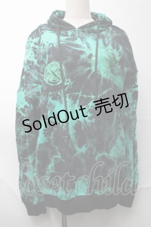 画像: NieR Clothing / タイダイプルオーバー  黒ｘグリーン S-25-08-28-008-PU-TO-HR-ZS